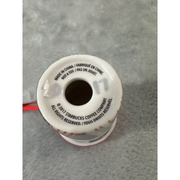 Starbucks 2017 Modern Trees Ceramic Christmas Tree Ornament Geometric  2.5” - Picture 5 of 5